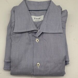 Eton Light Gray Textured Shirt